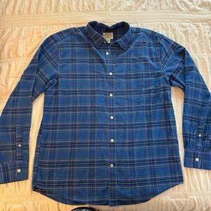 Blue Plaid Men's Shirt